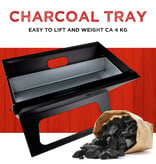 BBQ Collection Table BBQ Charcoal - Camping BBQ - Foldable and Portable Barbeque - Separate Fire Bowl and Grill Grate - 46 x 36.5 x 28 cm