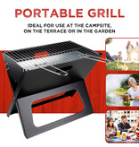 BBQ Collection Table BBQ Charcoal - Camping BBQ - Foldable and Portable Barbeque - Separate Fire Bowl and Grill Grate - 46 x 36.5 x 28 cm