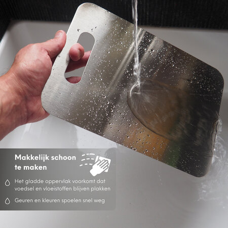 Geeek Edelstahl Schneidebrett - 3er Set - Schneidebretter - Cutting Board - Schneidebrett Set - nachhaltig und mikroplastikfrei