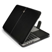 Leather Slim Sleeve MacBook 12 inch Zwart