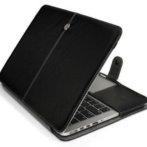 Leather Slim Sleeve MacBook 12 inch Zwart