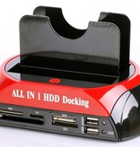 Geeek All in 1 Dual HDD Docking Station Backup IDE HDD Card Reader