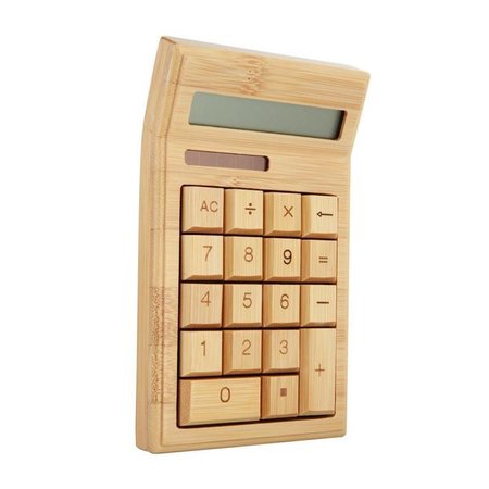 Geeek Bamboo Wooden Calculator Calculator