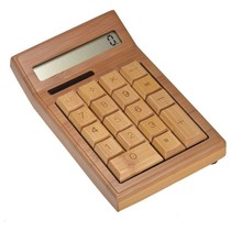 Bamboo Wooden Calculator Calculator