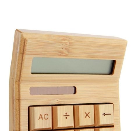 Geeek Bamboe Houten Rekenmachine Calculator