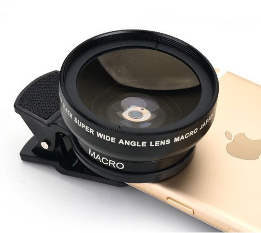 Geeek Universeel Smartphone Super 045X Wide Angle Lens 15X Macro Round geeek kopen in de aanbieding