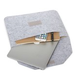 Geeek 13 inch Macbook en Laptop Soft Sleeve Case Grijs