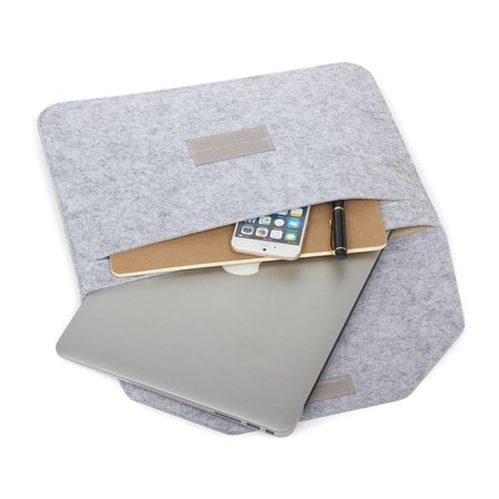 Geeek 13 inch Macbook en Laptop Soft Sleeve Case Grijs