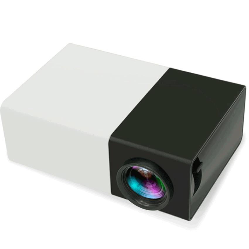 Portable Led Beamer Projector Zwart Wit FullHD Portable Led Beamer Projector Zwart Wit FullHD