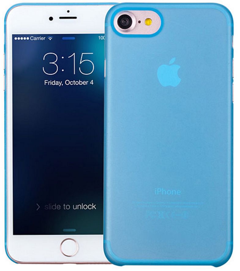 iPhone 7 - iPhone 8 Ultra Dun Hoesje Case Cover Blauw 0.3mm