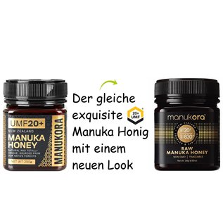 Manuka Honing / Honig - MANUKORA MANUKA-HONIG UMF® 20+ MANUKORA / 250g MANUKA-HONIG / MGO ≥ 829