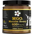 Manuka Honing / Honig - BEE NATURAL MANUKA-HONIG MGO® 600+ / IN EINEM ECHTGLAS GLAS / 250g