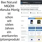 Manuka Honing / Honig - BEE NATURAL MANUKA-HONIG MGO® 600+ / IN EINEM ECHTGLAS GLAS / 250g MANUKA-HONIG