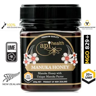 Manuka Honing / Honig - API HEALTH MĀNUKA-HONEY UMF® 20+ API HEALTH / 250g MĀNUKA HONEY / MGO ≥ 829