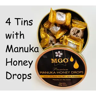 Manuka Honing / Honig - BEE NATURAL MANUKA-HONIG BONBONS / 4x 100g MGO® 300+ MANUKA-HONIG BONBONS