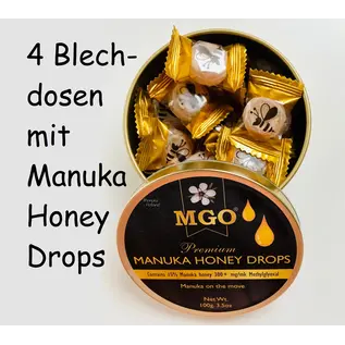 Manuka Honing / Honig - BEE NATURAL MĀNUKA-HONEY LOZENGES / 4x 100g MGO® 300+ MĀNUKA HONEY LOZENGES