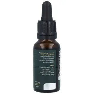 CBD-OLIE 25% - 20ml/5000mg CBD (± 400 druppels CBDolie met 12mg CBD)