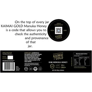 Manuka Honing / Honig - KAIMAI GOLD MANUKA HONEY UMF® 10+ KAIMAI GOLD / 250g MANUKA-HONEY / MGO ≥ 263