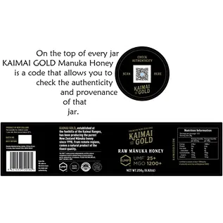 Manuka Honing / Honig - KAIMAI GOLD MANUKAHONEY UMF® 25+ / MGO 1200+ # 250g KAIMAI GOLD MANUKA HONEY