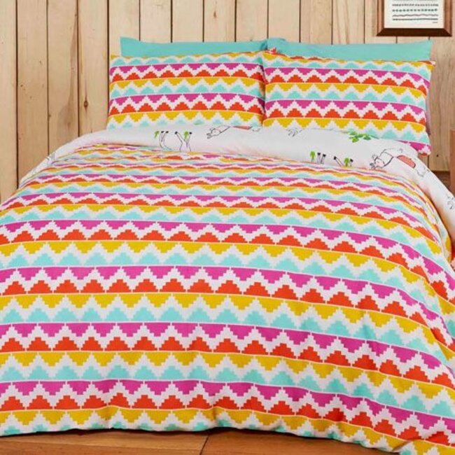 Polykatoen dekbedovertrek Lama's