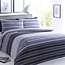 Polykatoen dekbedovertrek Texture stripe grijs - 1-persoons (135x200 + 50x75cm)