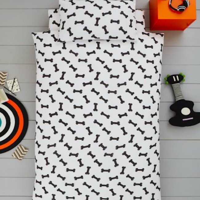 Polykatoen dekbedovertrek Mopshond 3D - 135x200 + 50x75 cm