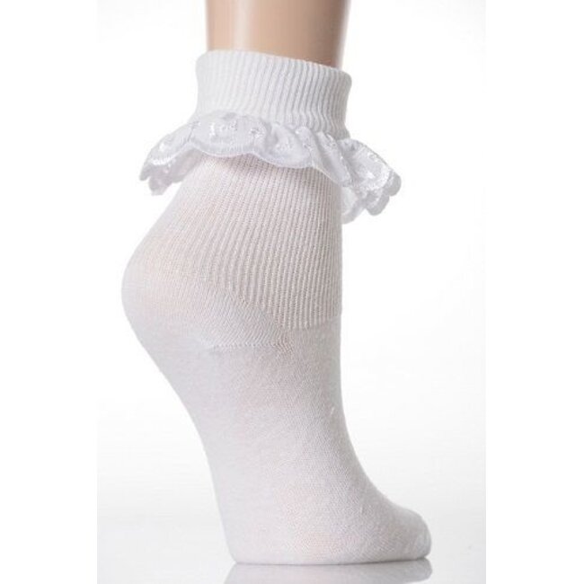 Enkelsokken met kant Maat: 13/15 (Per 3 paar)