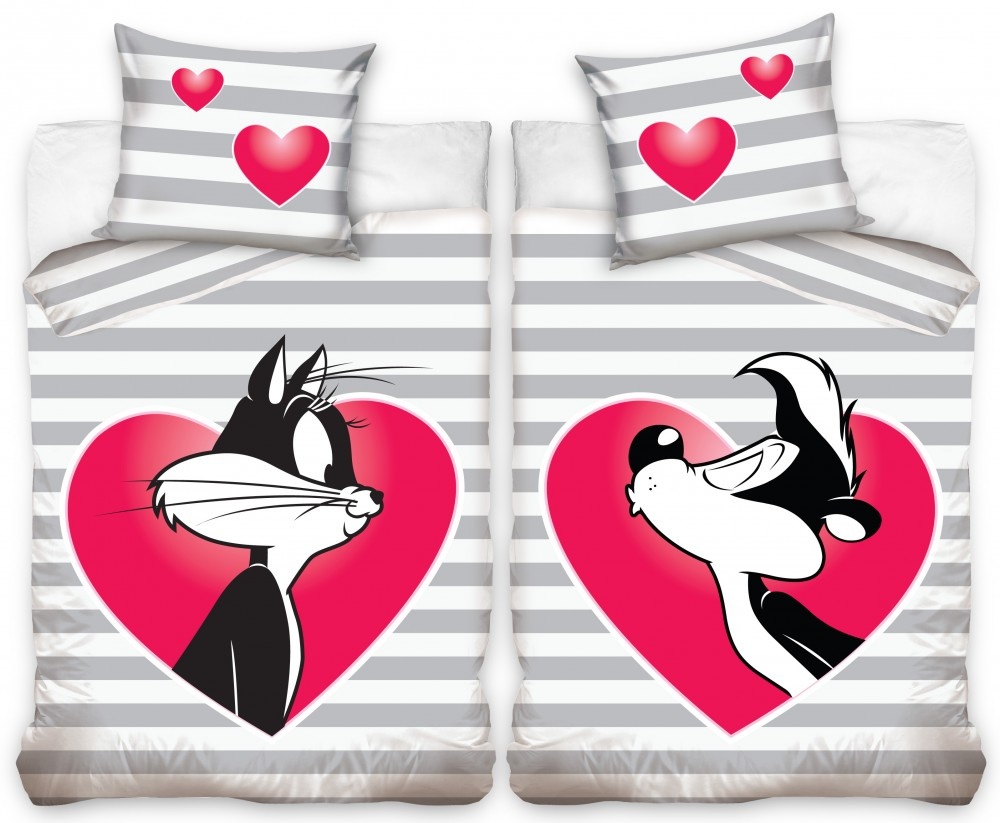 Dekbedovertrek Penelope Pussycat & Pep e Le Pew 140x200 cm