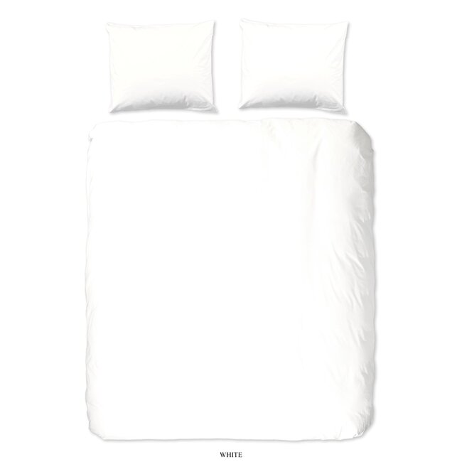 Katoen dekbedovertrek uni wit