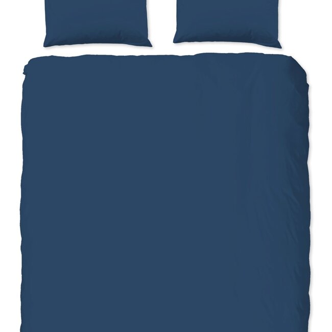 Katoen dekbedovertrek uni denim