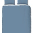 Katoensatijn dekbedovertrek uni ice blauw