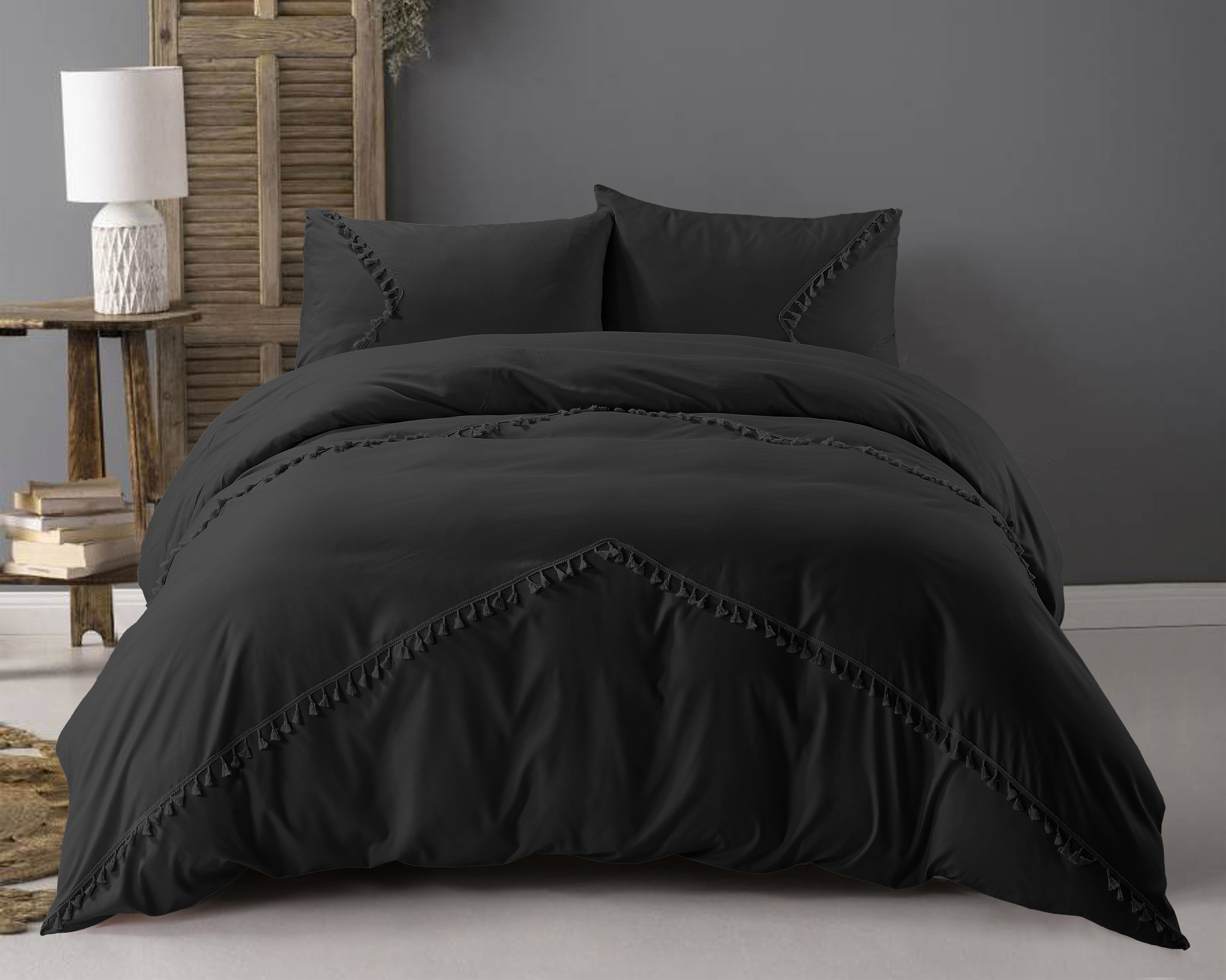 ZENsation dekbedovertrek Fashion Lace zwart - 140x220 cm