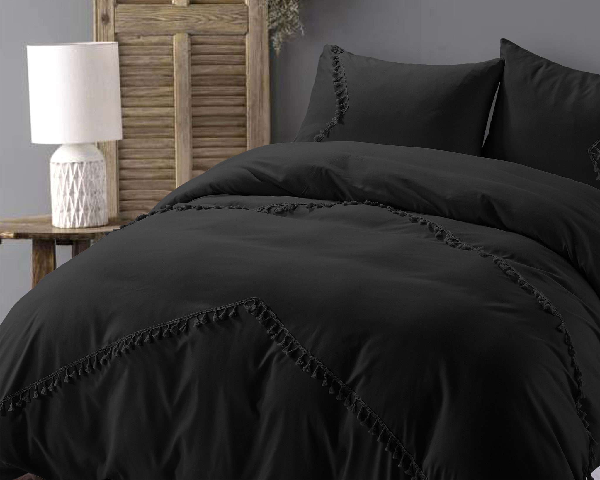 ZENsation dekbedovertrek Fashion Lace zwart - 140x220 cm