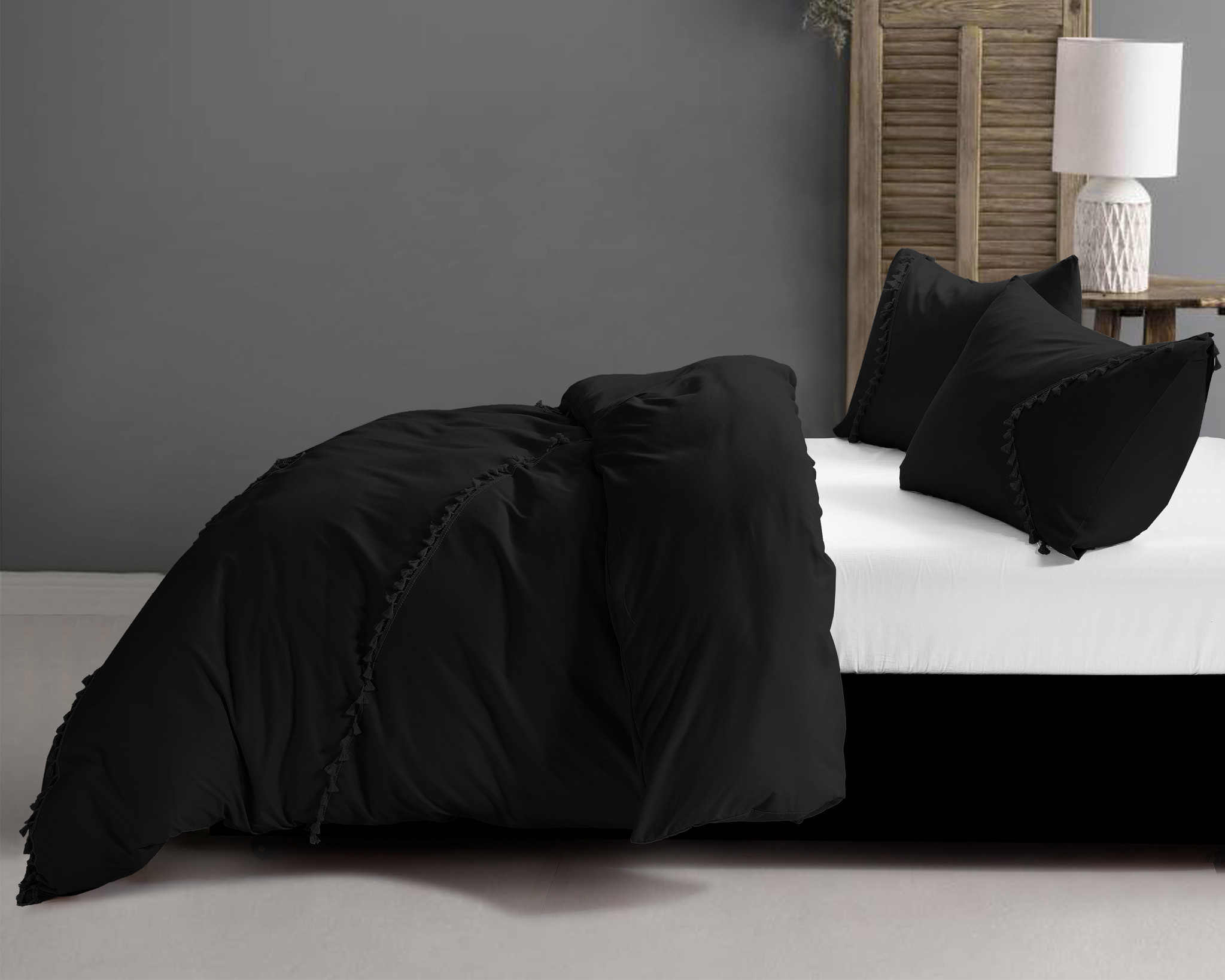 ZENsation dekbedovertrek Fashion Lace zwart - 140x220 cm