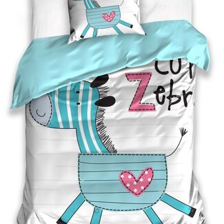 Sweet Home Katoen kinderdekbedovertrek Zebra - 140x200 cm