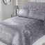 Sleepdown Velvet folie print paisley dekbedovertrek zilver grijs - eenpersoons