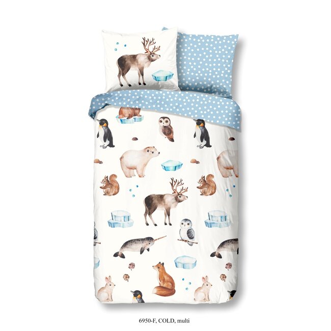 Flanel kinderdekbedovertrek Cold - 140x220 + 60x70 cm