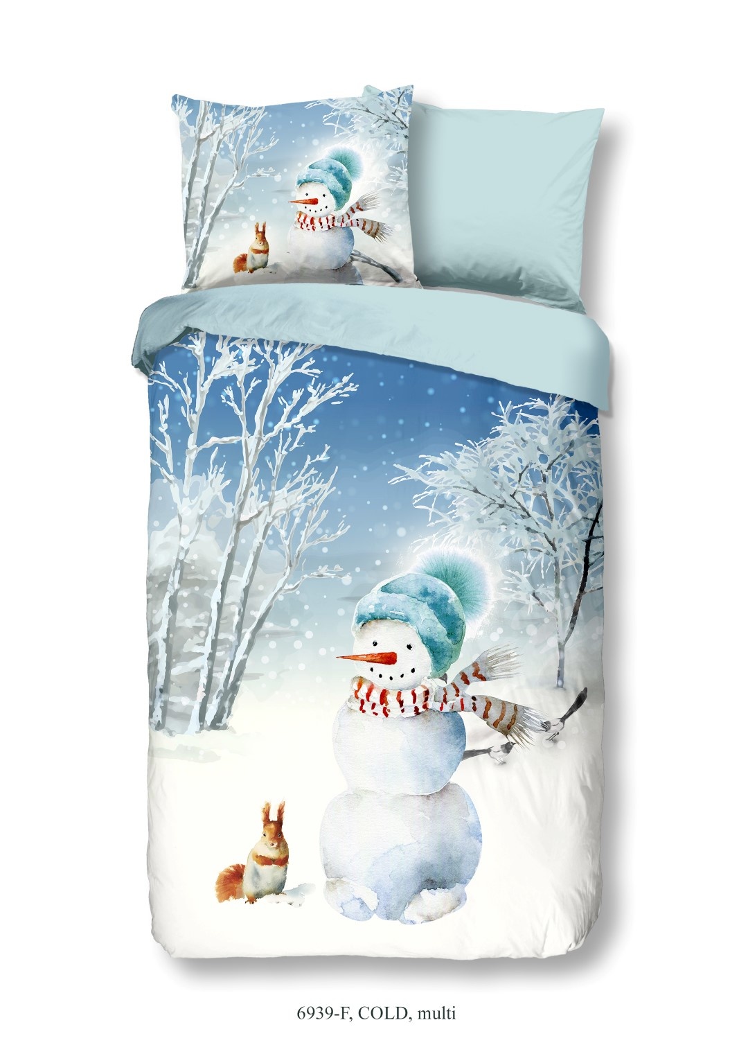 Good morning dekbedovertrek Sneeuwpop - flanel - 140x220 + 60x70 cm