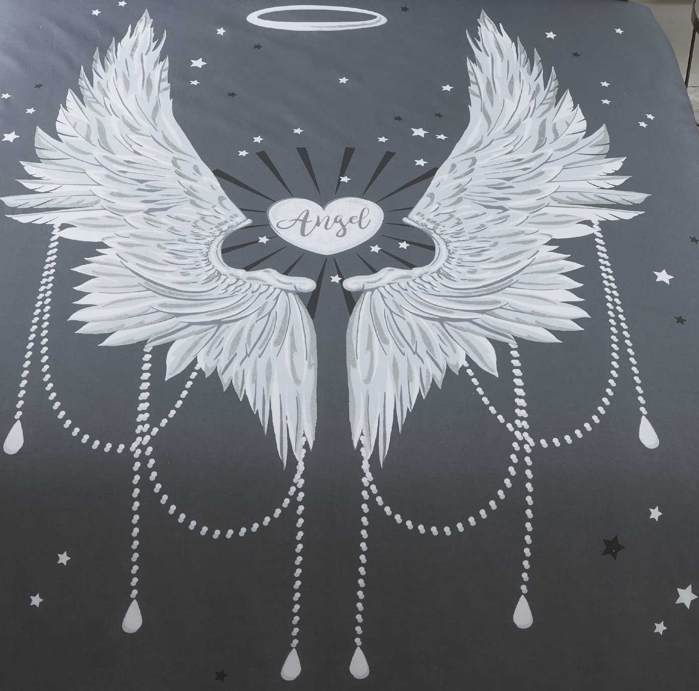 Studio Art dekbedovertrek Angel Wing grijs - blended katoen