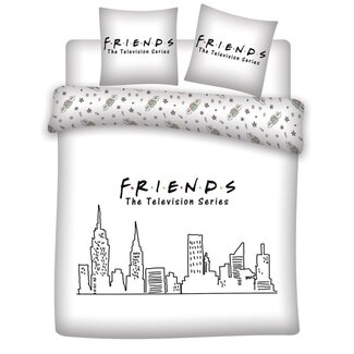Friends Microvezel dekbedovertrek - Friends skyline - 240x220 cm
