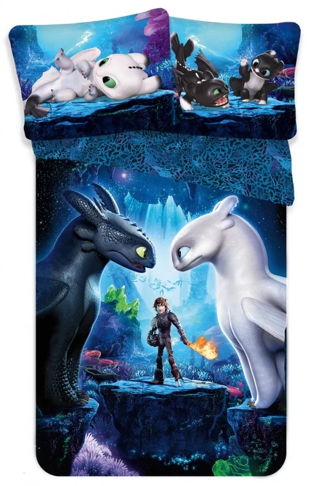 How to Train Your Dragon dekbedovertrek The hidden world - katoen - 140x200 + 70x90 cm