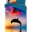Katoen kinderdekbedovertrek Dolfijn sunset - 140x220 + 60x70 cm