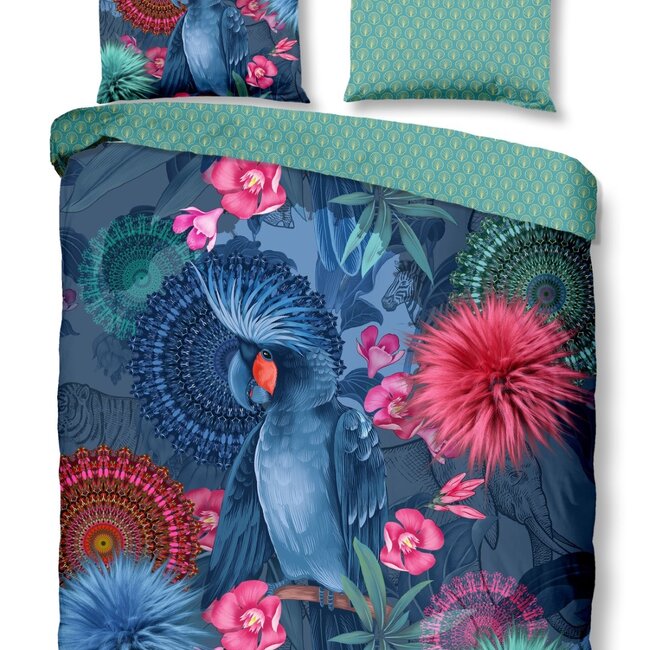 Katoen satijn dekbedovertrek Papegaai Ofelia