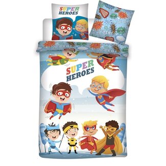 Disney & Licentie Kinderdekbedovertrek Super Heroes microvezel - eenpersoons