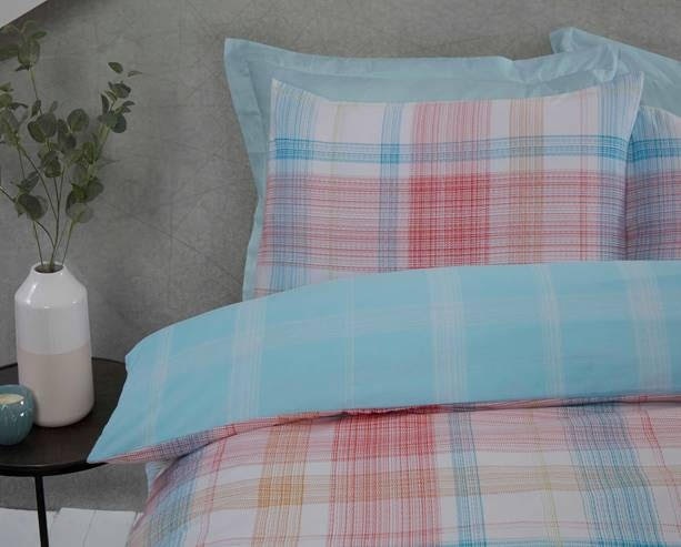 Finest Homeware dekbedovertrek Jasper Check multi - blended katoen