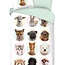 Katoen dekbedovertrek Young animals - 140x220 + 60x70 cm