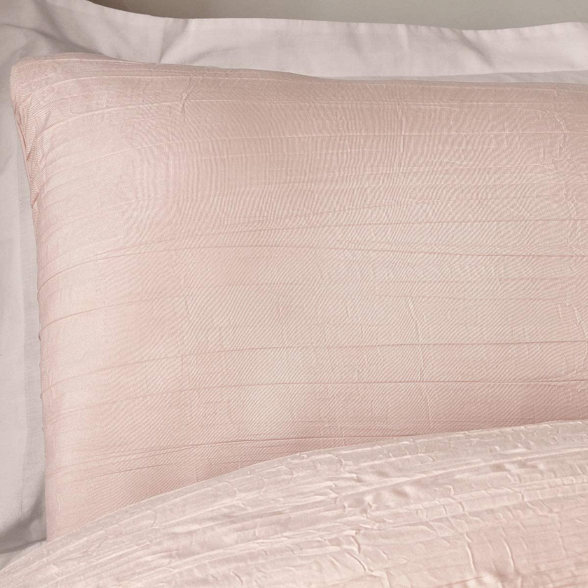 Sleepdown dekbedovertrek crinkle blush - microvezel