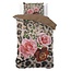 Katoen dekbedovertrek Flower panter - 140x220 + 60x70cm
