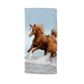 Good Morning Strandlaken Merrie met veulen - 75x150 cm