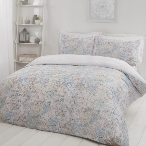 Sleepdown dekbedovertrek Paisley teal - microvezel
